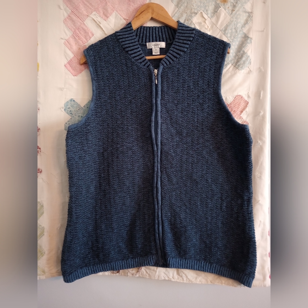 Women's zip up sweater vest